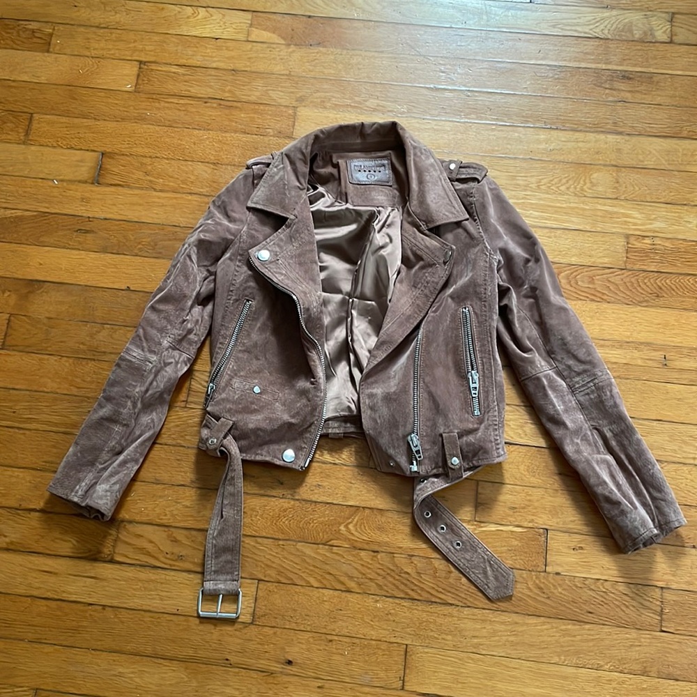 Blank nyc suede jacket size small brown